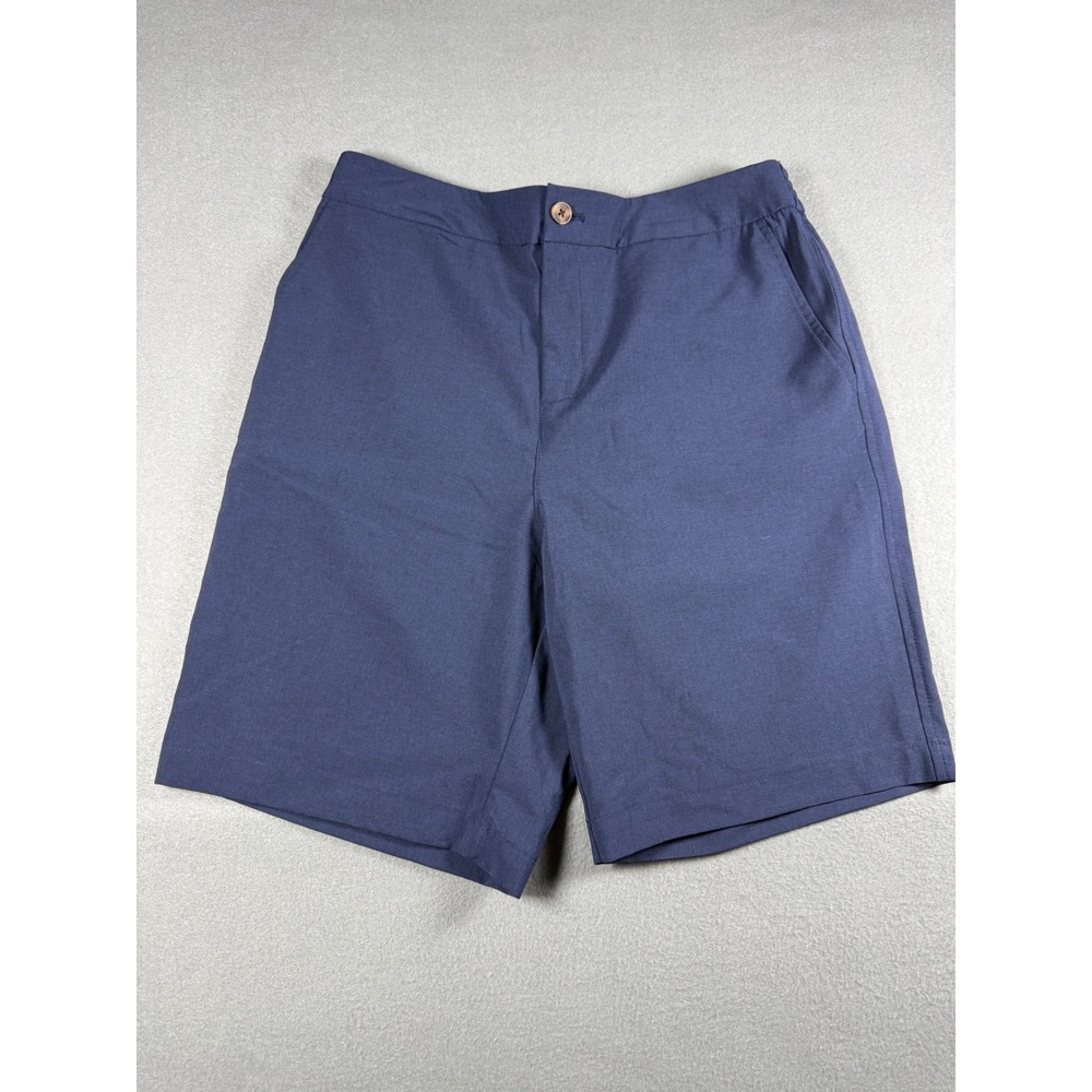Tommy Bahama Men Golf Shorts Size L Navy Blue Polyester Spandex Stretch